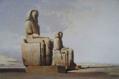 Mysterious giant statues of Memnon.