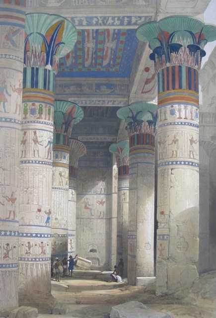 Papyrus and Lotus shaped columns